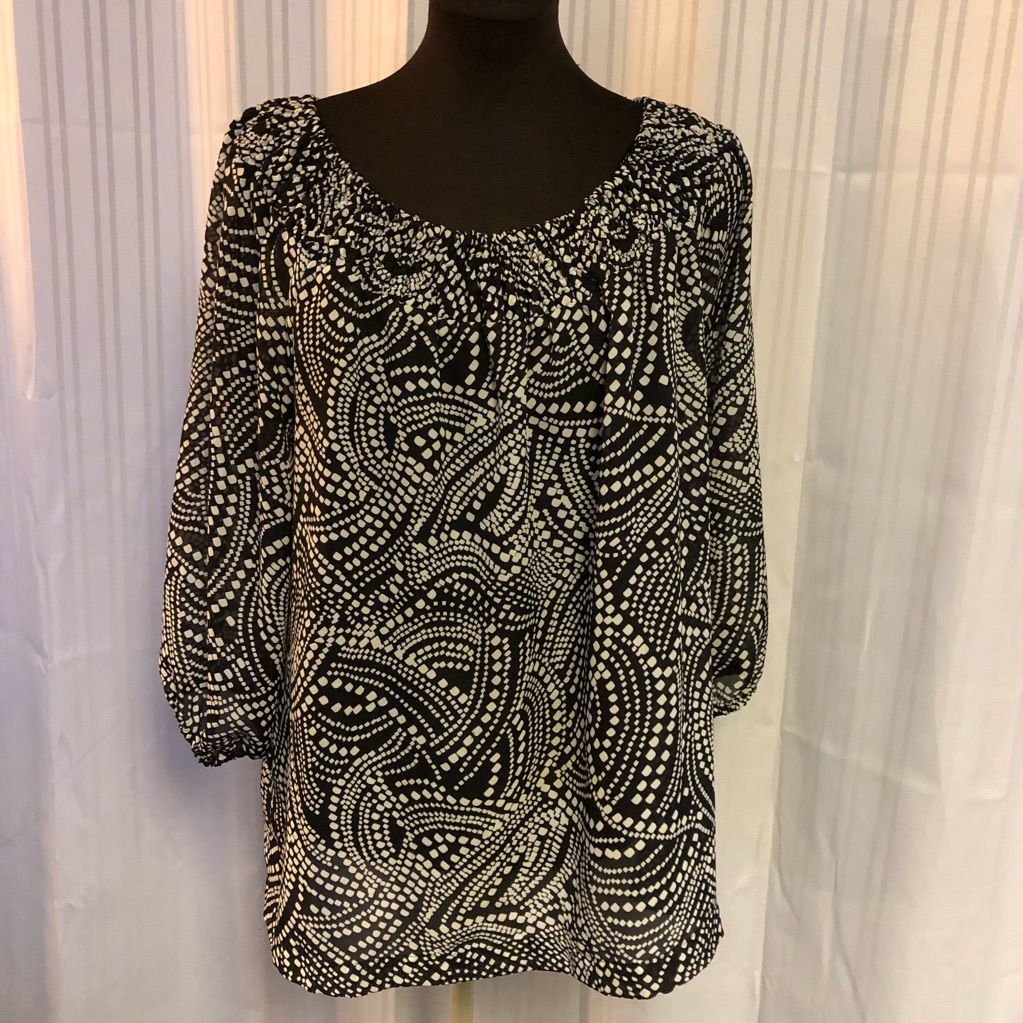 Smocked Neck Blouse